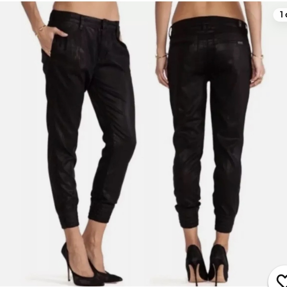 7 For All Mankind Slouchy Lyocell Coated Jogger Pants | Size 26